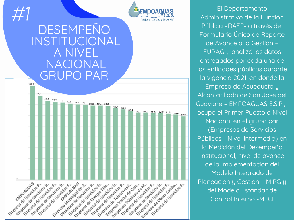 Desempeño Institucional a Nivel Nacional en el Grupo Par 2021