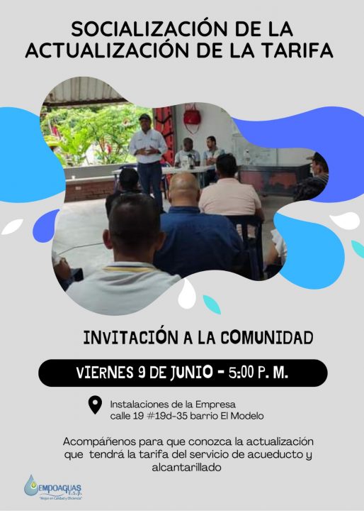 Socialización de la actualización de la Tarifa