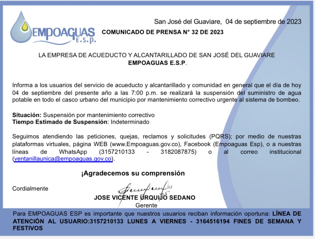 Comunicado de Prensa N° 32 de 2023