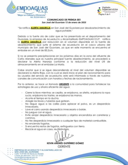 Comunicado de prensa 001
